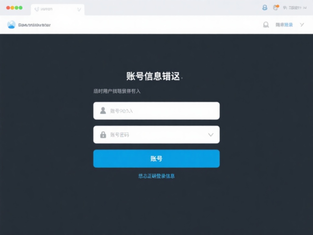 账号信息错误：有时候，用户可能不小心输入了错误的密