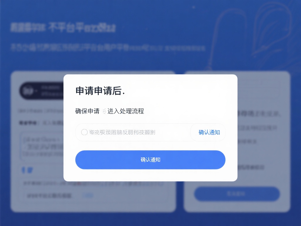 需要注意的是，平台会在用户提交申请后发送确认通知，